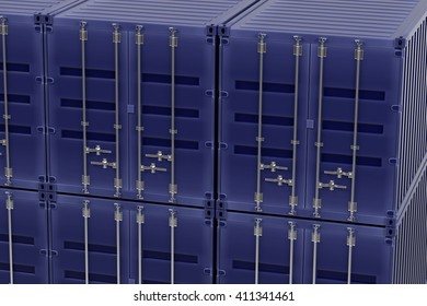 3d rendering of cargo container