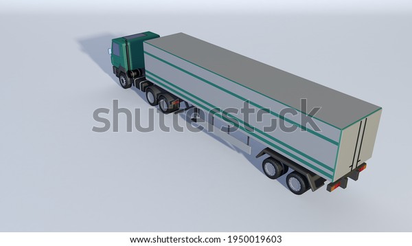 3d rendering cargo\
transport truck