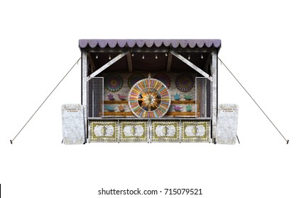 3D Rendering Of A Carnival Vintage Shooting Gallery Isolated On White Background