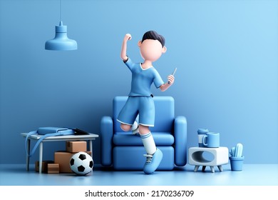 3D rendering of a cartoon man