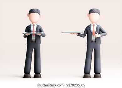 3D rendering of a cartoon man