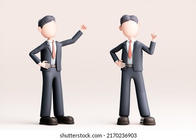 3D rendering of a cartoon man