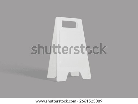 3D Rendering Caution Sign Mockup