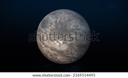 3D Rendering Ceres Planet in Deep Space