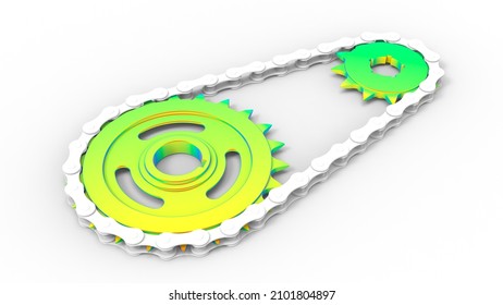 3D rendering - chain transmission finite element analysis