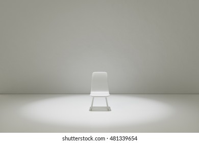 3D rendering of chairs on gray background