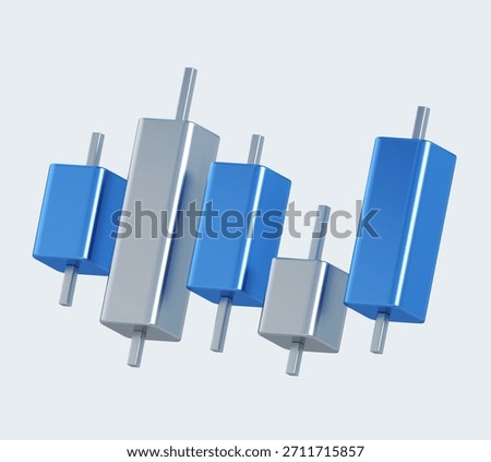 3d rendering of chart. stylized simple 3d icon. 3d illustration for business and finance