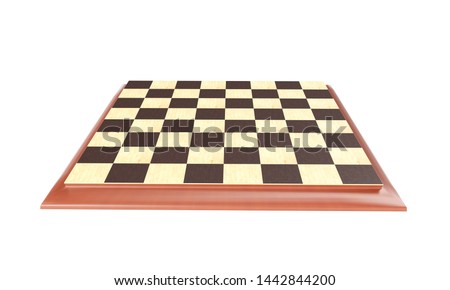 3D rendering - chessboard on a white background