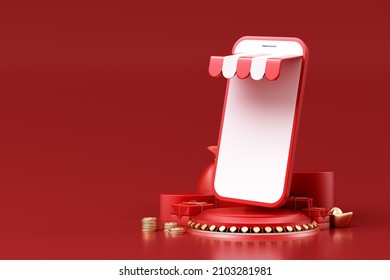 3D rendering of Chinese style concept illustration