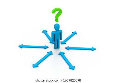 3d rendering of choice in white background 