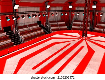 3D Rendering Of A Circus Big Top Tent Inside