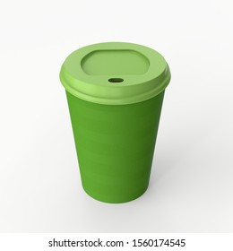 A 3D rendering of coffe cup