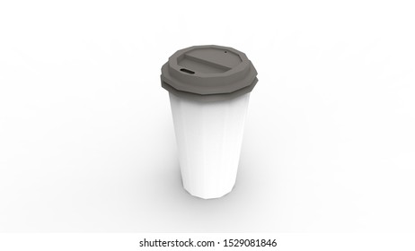 3d rendering of a coffee cup isolated in white background