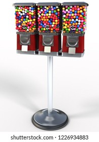 3d Rendering Coin Candy Dispenser Isolated