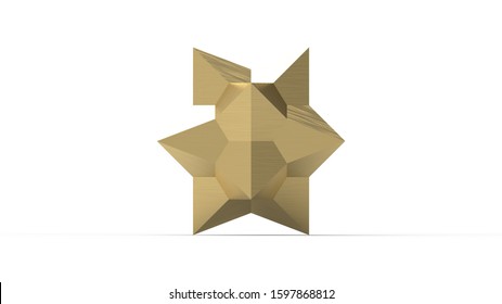 3d rendering of colored polyhedron models isolated in a studio background