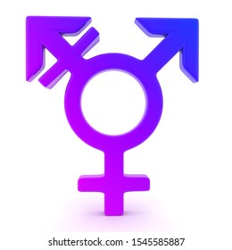 3d Rendering Colorful Transgender Symbol Sign Stock Illustration ...