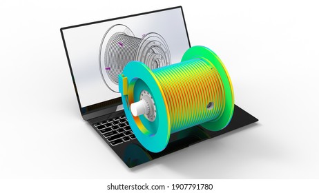 3D Rendering - Computer Aided Design Of A Pulley Wheel