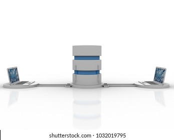 3d rendering Computer data network
