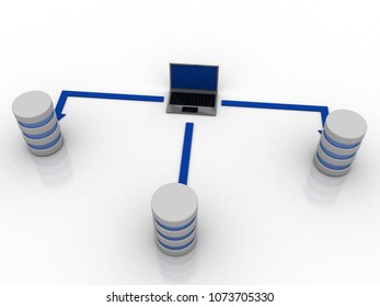 3d rendering Computer data network