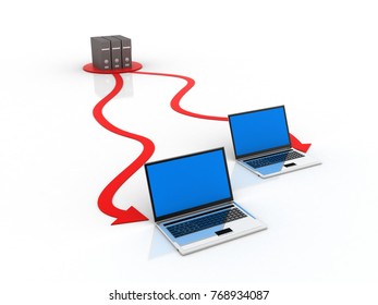 3d rendering Computer data network