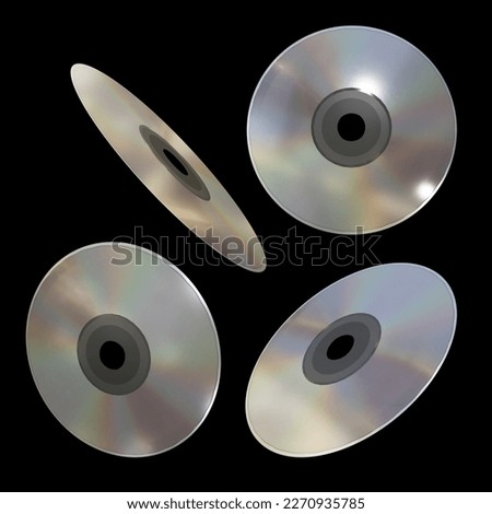 3d rendering computer equipment cd compact disk optical data storage perspective view