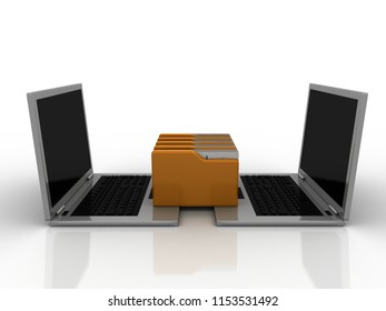 3d rendering computer folder network
