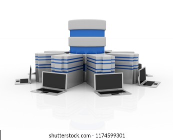 3d rendering Computer network

