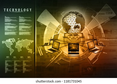 3d rendering Computer network