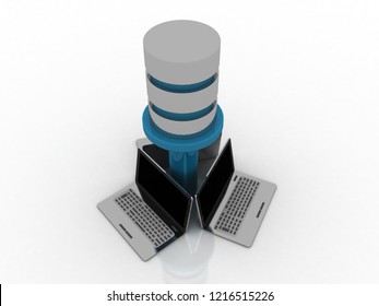 3d rendering Computer network
