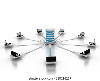 3d rendering Computer network