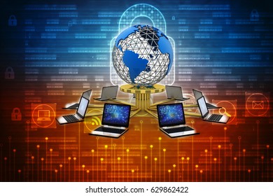 3d Rendering Computer Network Stock Illustration 629862422 | Shutterstock