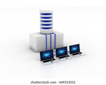 3d rendering Computer network

