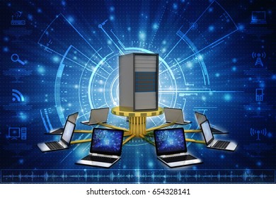 3d Rendering Computer Network Stock Illustration 654328141 | Shutterstock