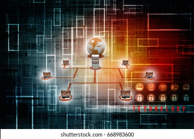 3d Rendering Computer Network Stock Illustration 668983600 | Shutterstock