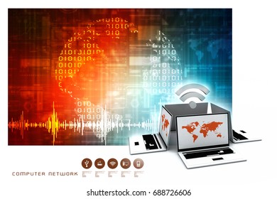 3d Rendering Computer Network Stock Illustration 688726606 | Shutterstock