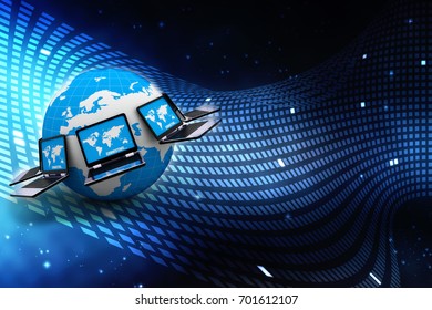 3d rendering Computer network