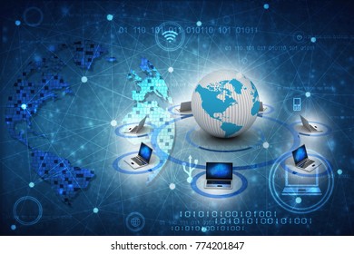 3d rendering Computer network
