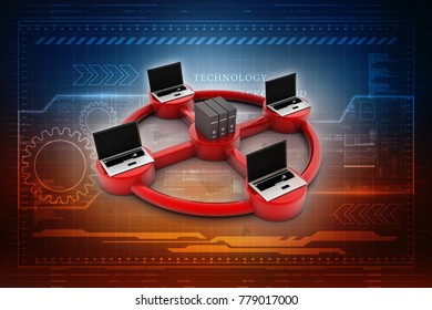 3d Rendering Computer Network Stock Illustration 779017000 | Shutterstock