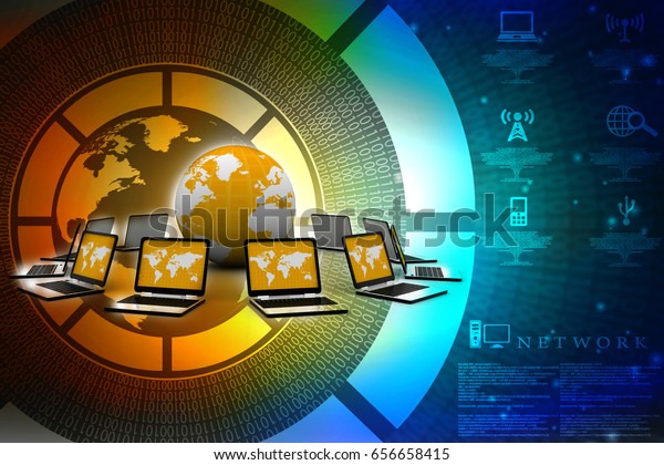3d Rendering Computer Network Stock Illustration 656658415 | Shutterstock