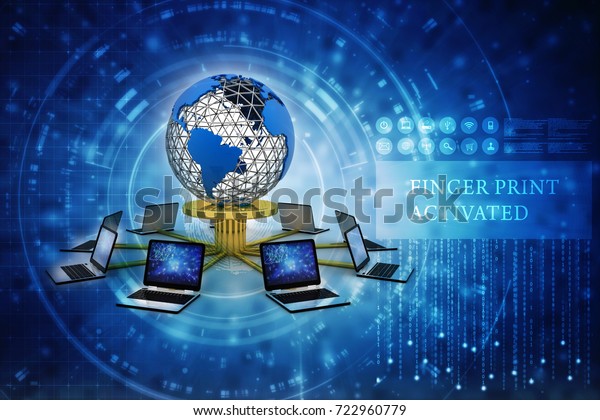 3d Rendering Computer Network Stock Illustration 722960779 | Shutterstock