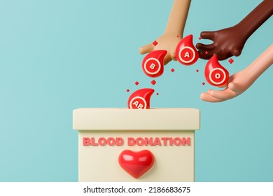 3d Rendering Concept Blood Donation Illustration Stock Illustration ...