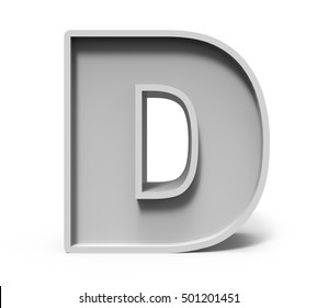 Letter D Uppercase On White Background Stock Illustration 1892910850