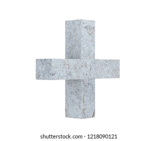 3d Rendering Concrete Symbol Plus 3d Stock Illustration 1218090121 ...