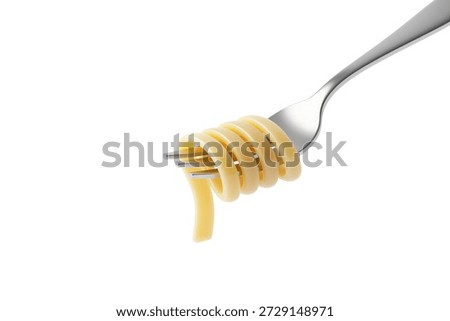 3d rendering of cooked spaghetti pasta strands wrapped neatly around a silver fork isolated on a white background.