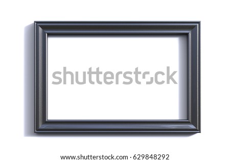 3d rendering of cool modern isolated hanging dark grey color photo frame