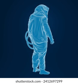 
3d rendering of a cosmonaut suit, scan