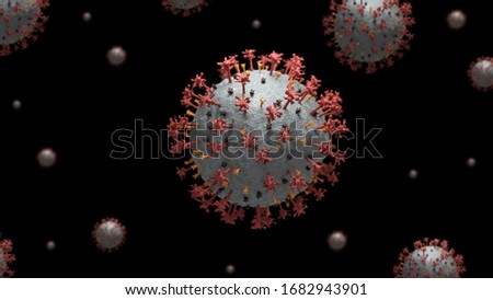 3D Rendering of the covid-19 virus
