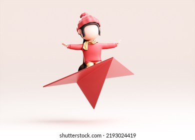 3D rendering of cute cartoon characters