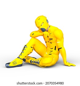 3D rendering of a cyber man