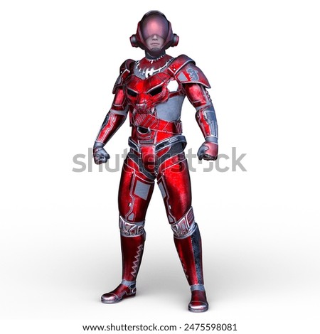 3D rendering of a cyber man